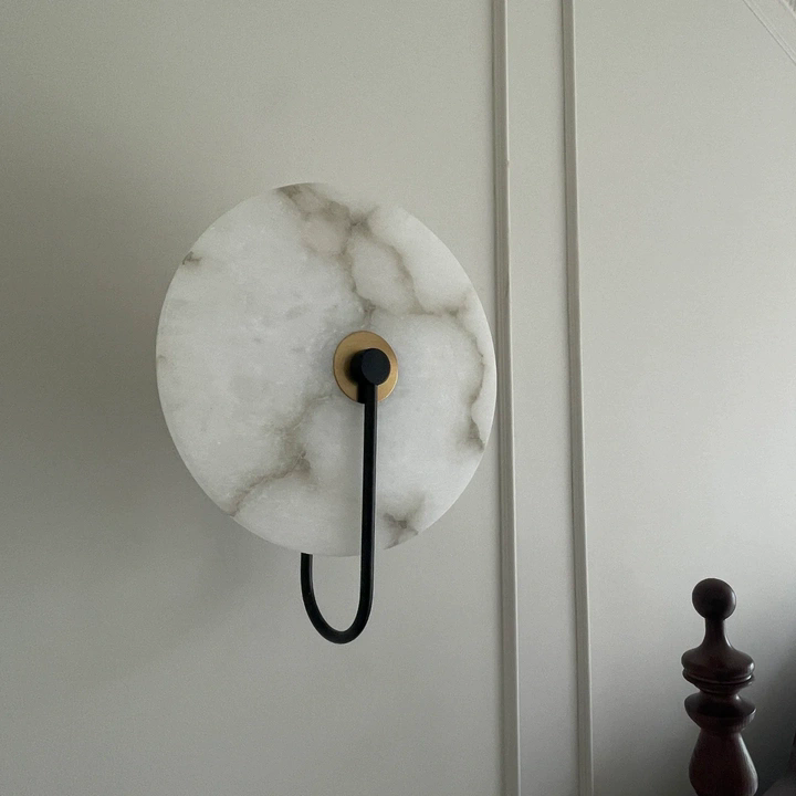 Moonshade Natural Marble Alabaster Minimalist Wall Light