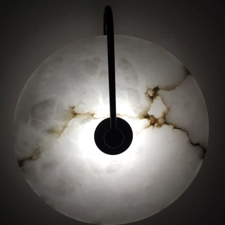 Moonshade Natural Marble Alabaster Minimalist Wall Light