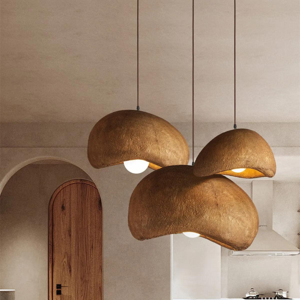 Wabi-Sabi Cloud Japandi Resin Pendant Light