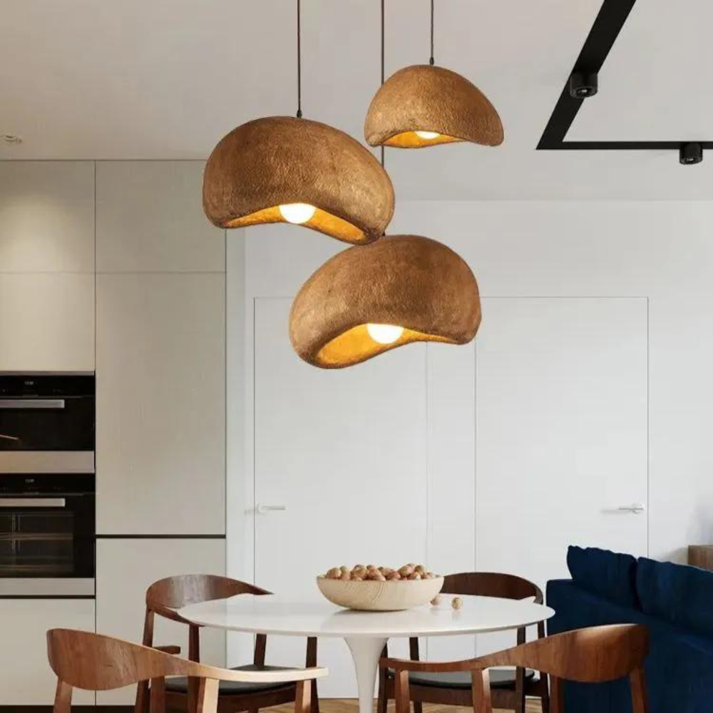 Wabi-Sabi Cloud Japandi Resin Pendant Light