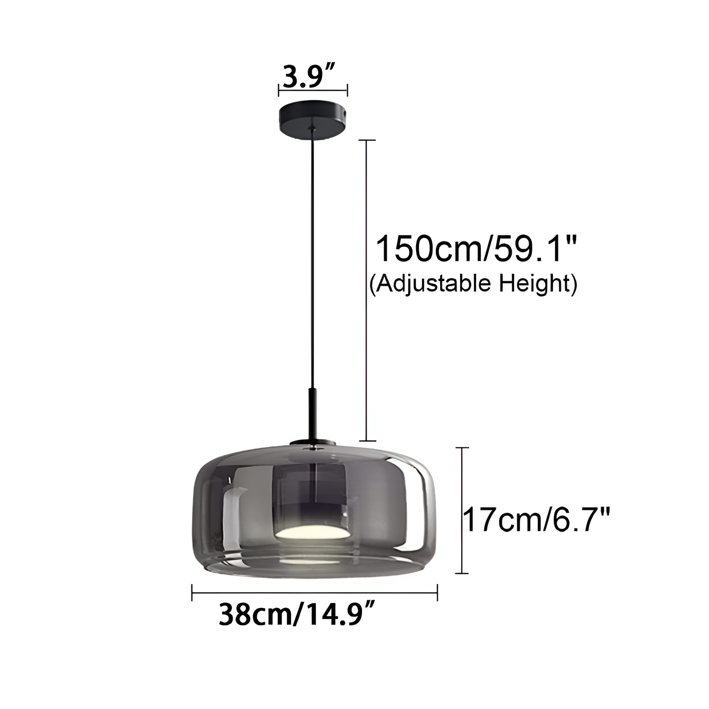 Retro Hailie Modern Glass LED Pendant Light