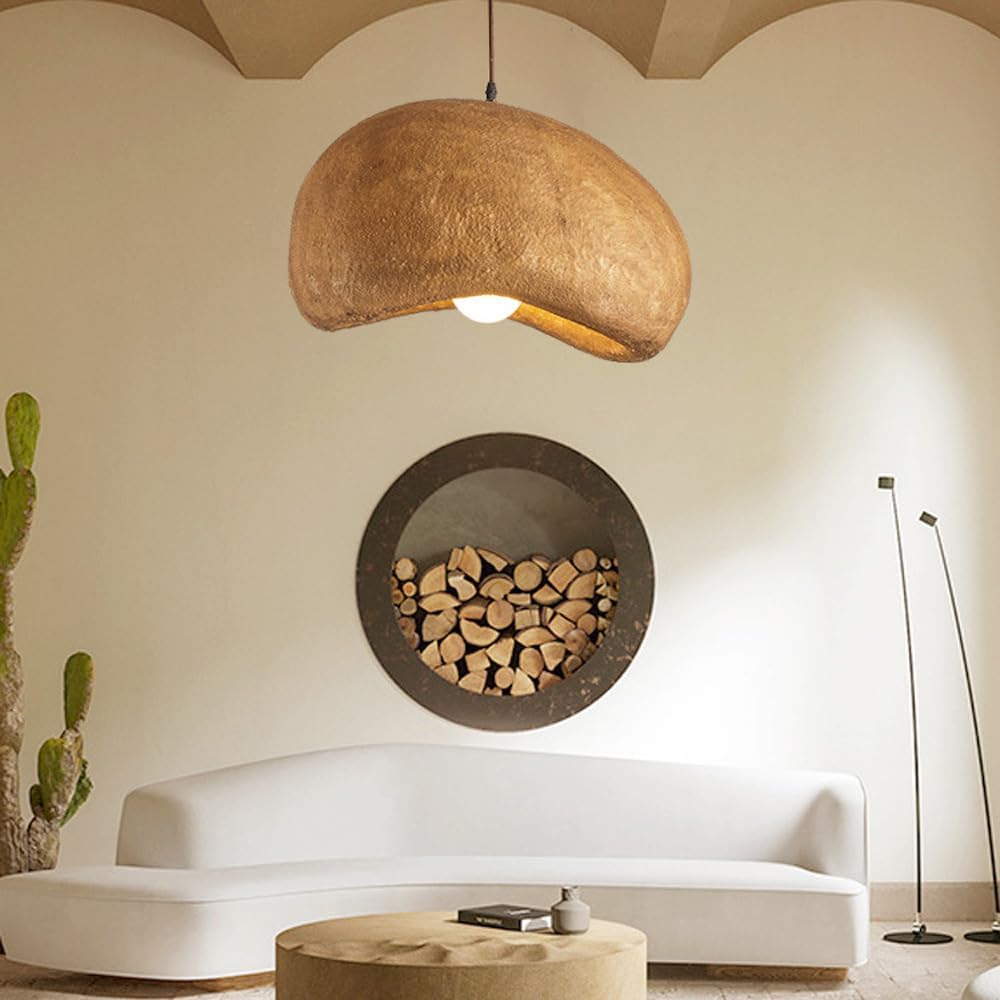 Wabi-Sabi Cloud Japandi Resin Pendant Light