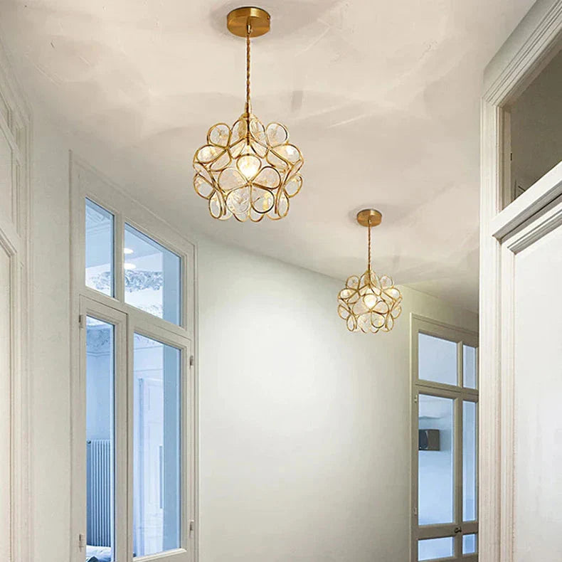 Nordic Flower Glass Pendant Light