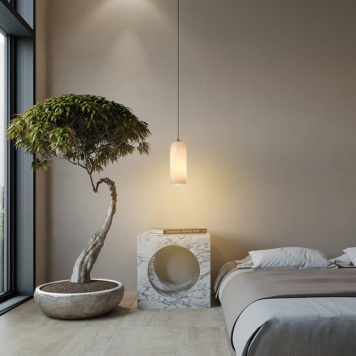 Nordic Modern Alabaster Monty Pendant Light
