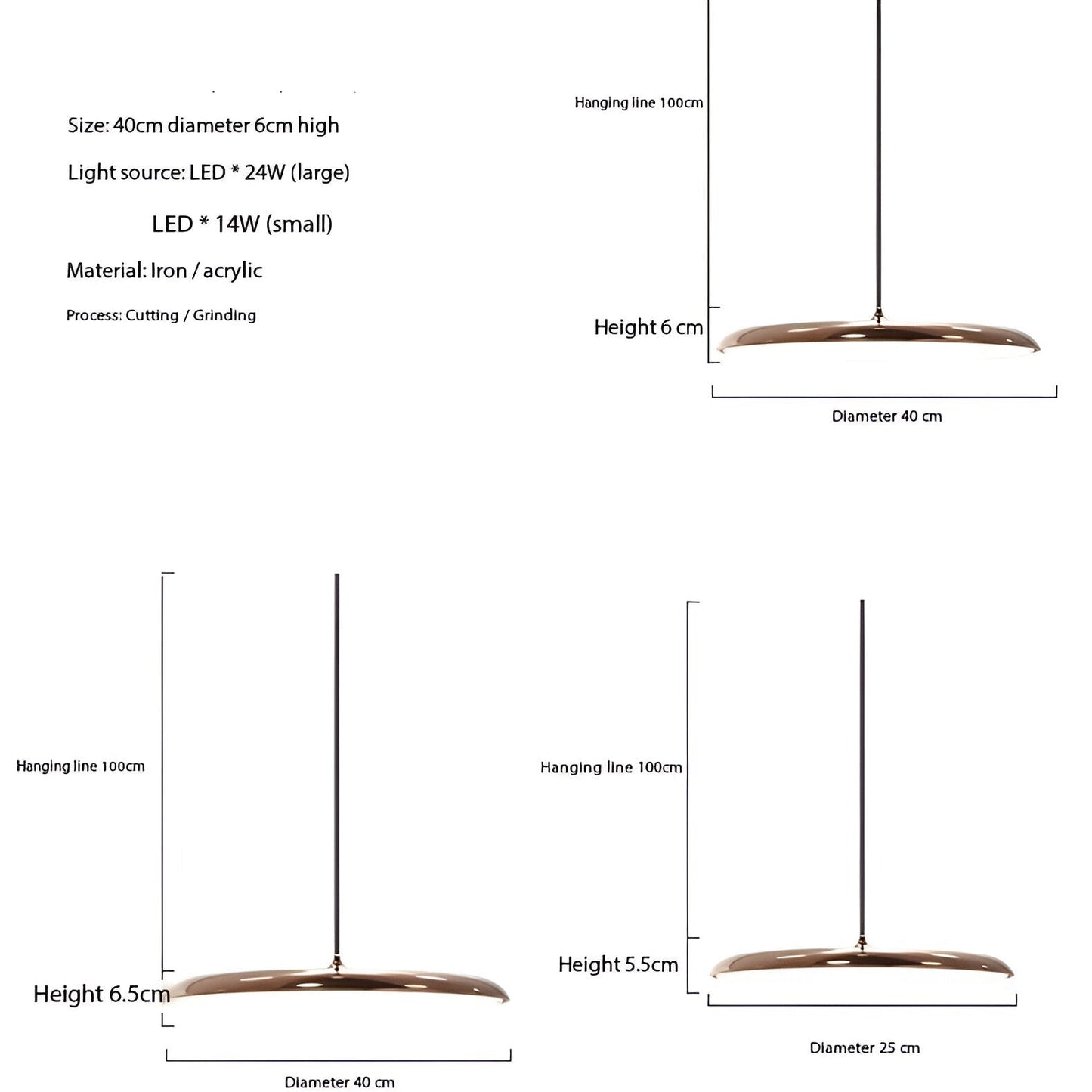 Nordic Modern Flying Saucer Pendant Light