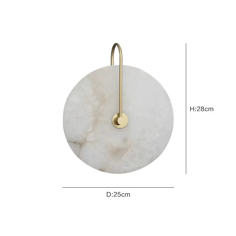 Moonshade Natural Marble Alabaster Minimalist Wall Light