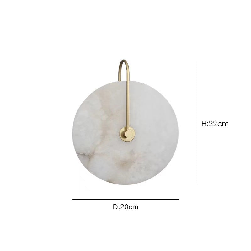 Moonshade Natural Marble Alabaster Minimalist Wall Light