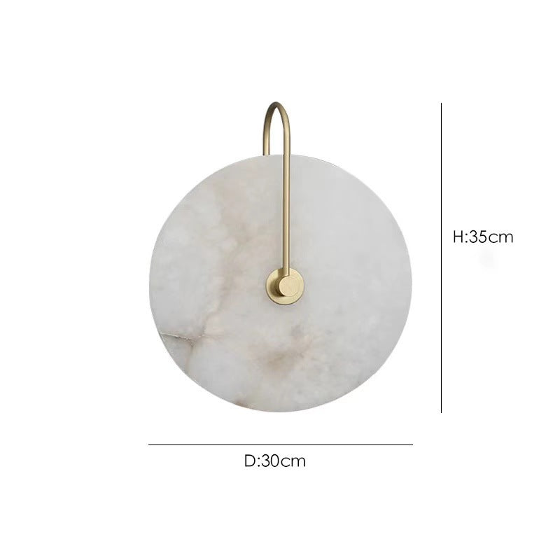Moonshade Natural Marble Alabaster Minimalist Wall Light