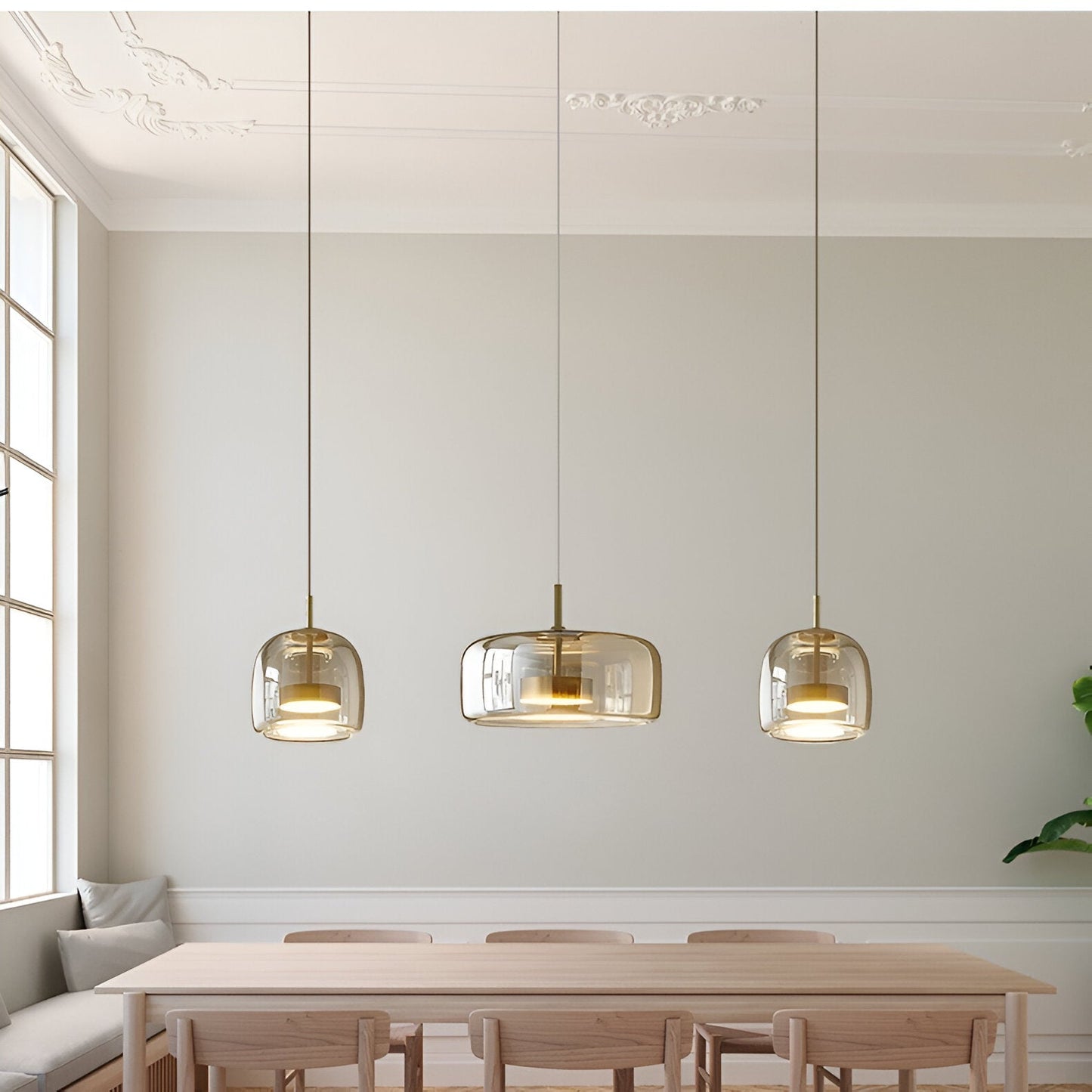 Retro Hailie Modern Glass LED Pendant Light