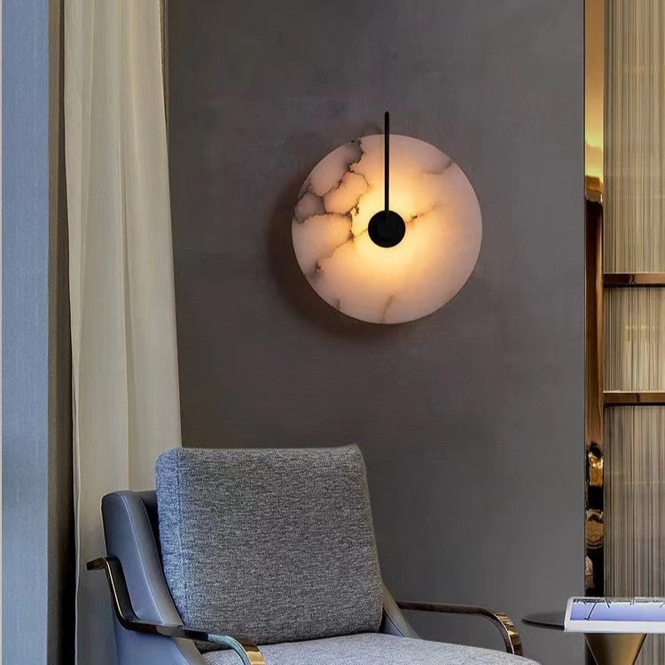 Moonshade Natural Marble Alabaster Minimalist Wall Light