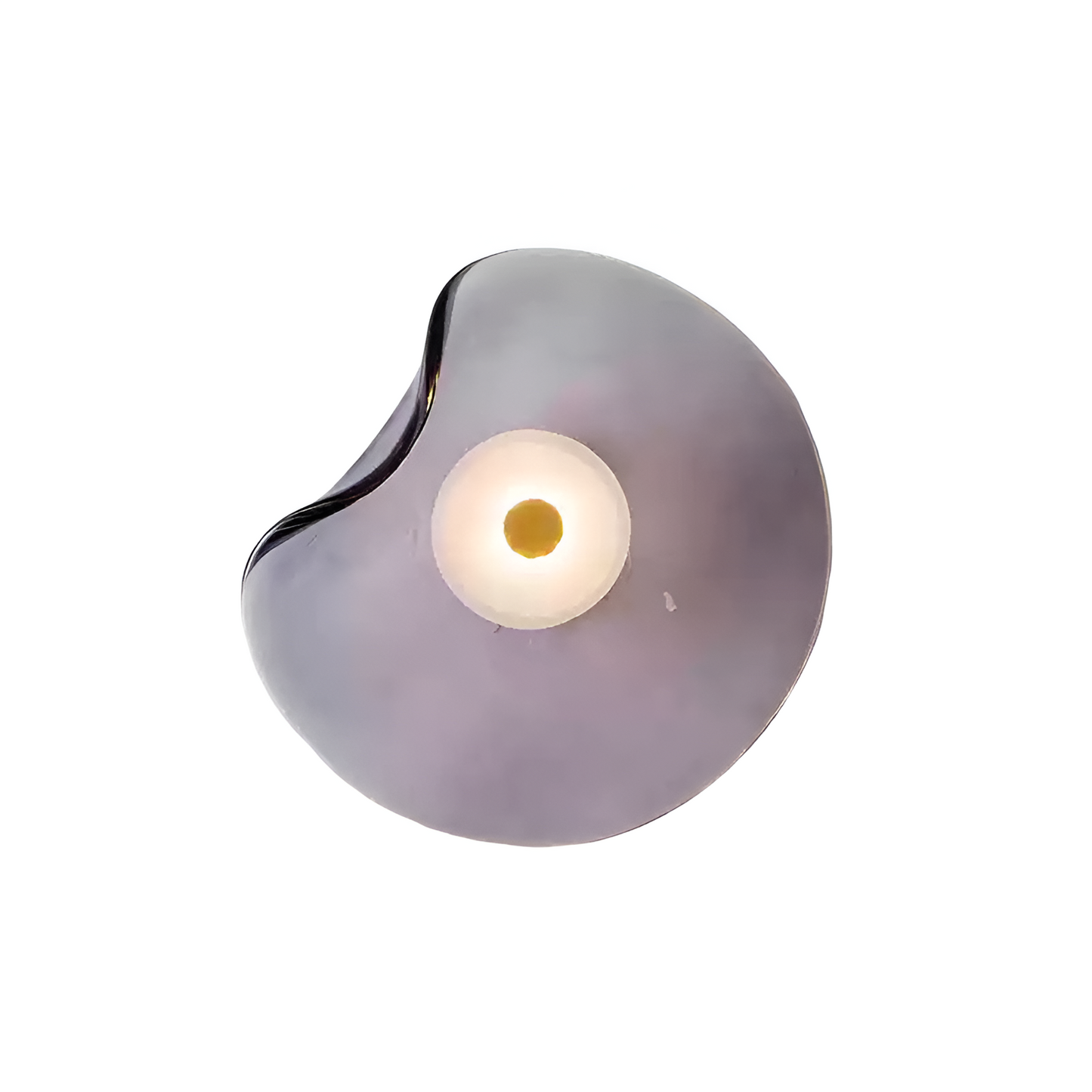 Nordic Curved Glass Japandi Style Glass Stone LED Wall Light