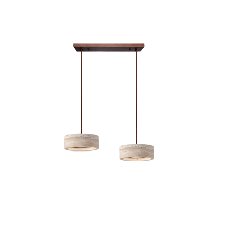 Wabi Sabi Style Travertine Stone Pendant Light