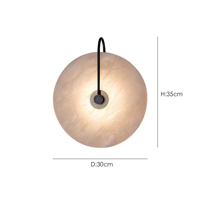 Moonshade Natural Marble Alabaster Minimalist Wall Light
