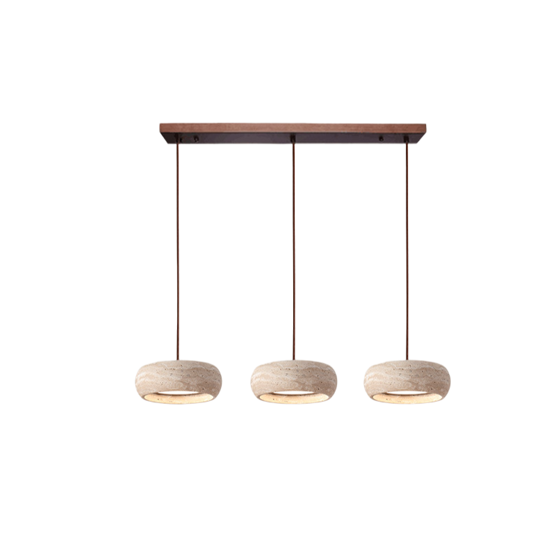Wabi Sabi Style Travertine Stone Pendant Light