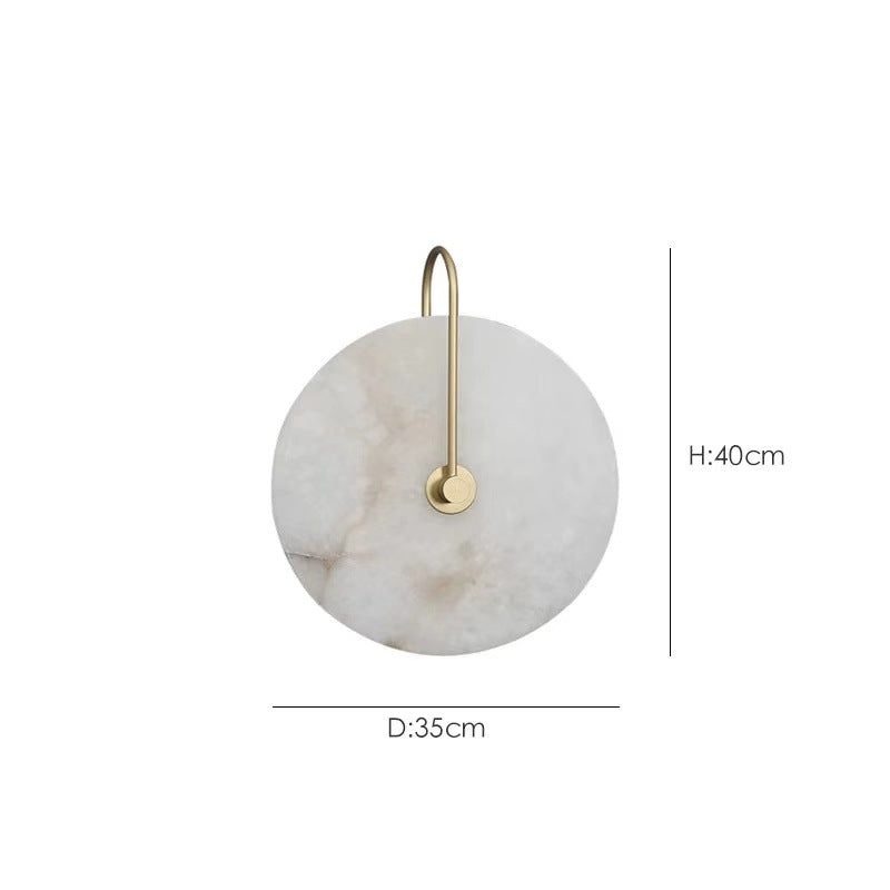 Moonshade Natural Marble Alabaster Minimalist Wall Light