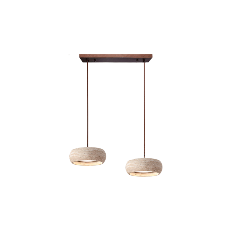 Wabi Sabi Style Travertine Stone Pendant Light