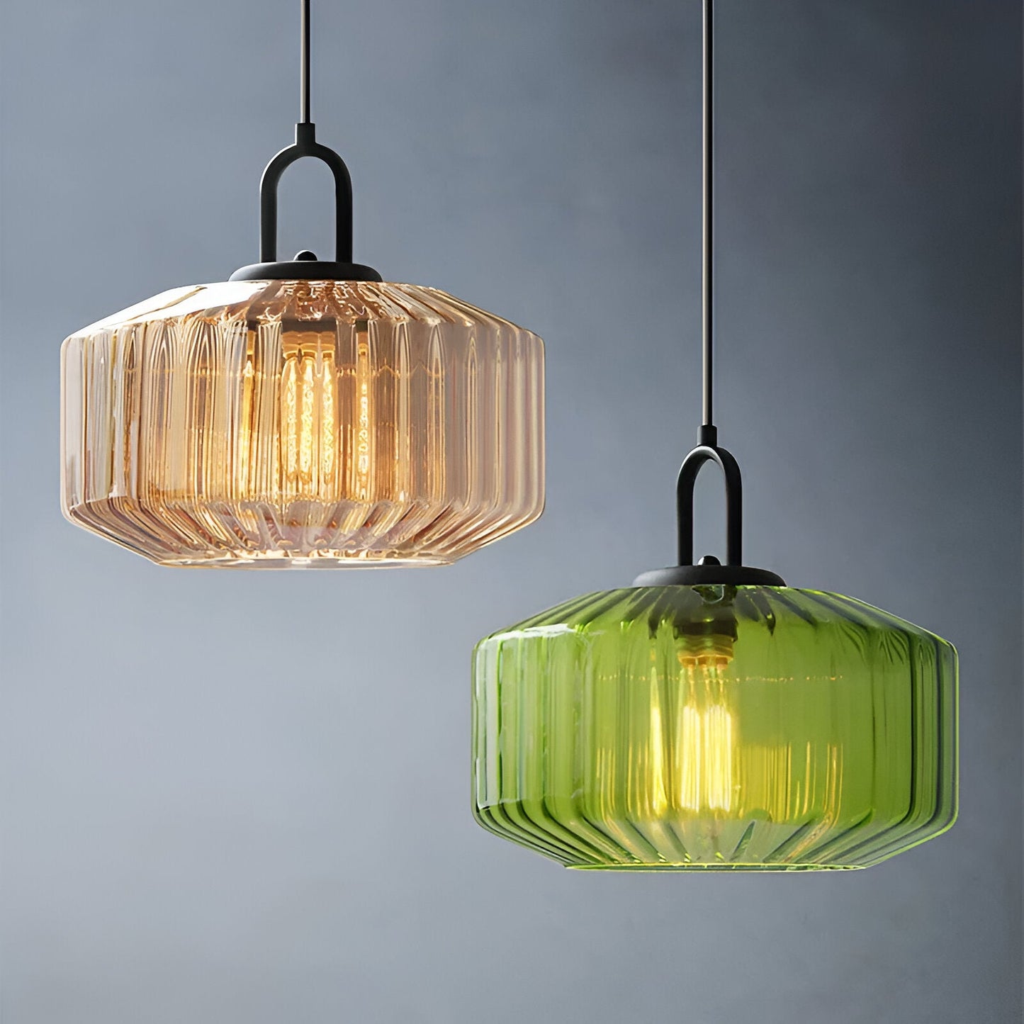 Retro Colored Glass Minimalist Pendant Light