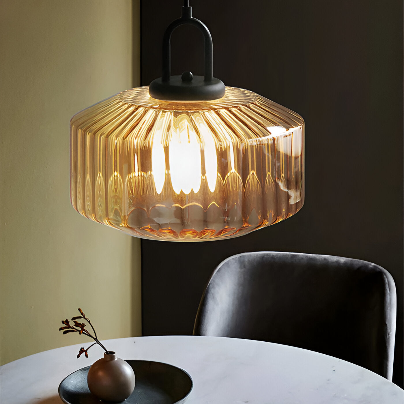 Retro Colored Glass Minimalist Pendant Light