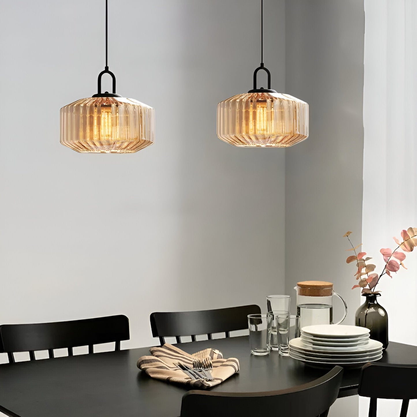 Retro Colored Glass Minimalist Pendant Light