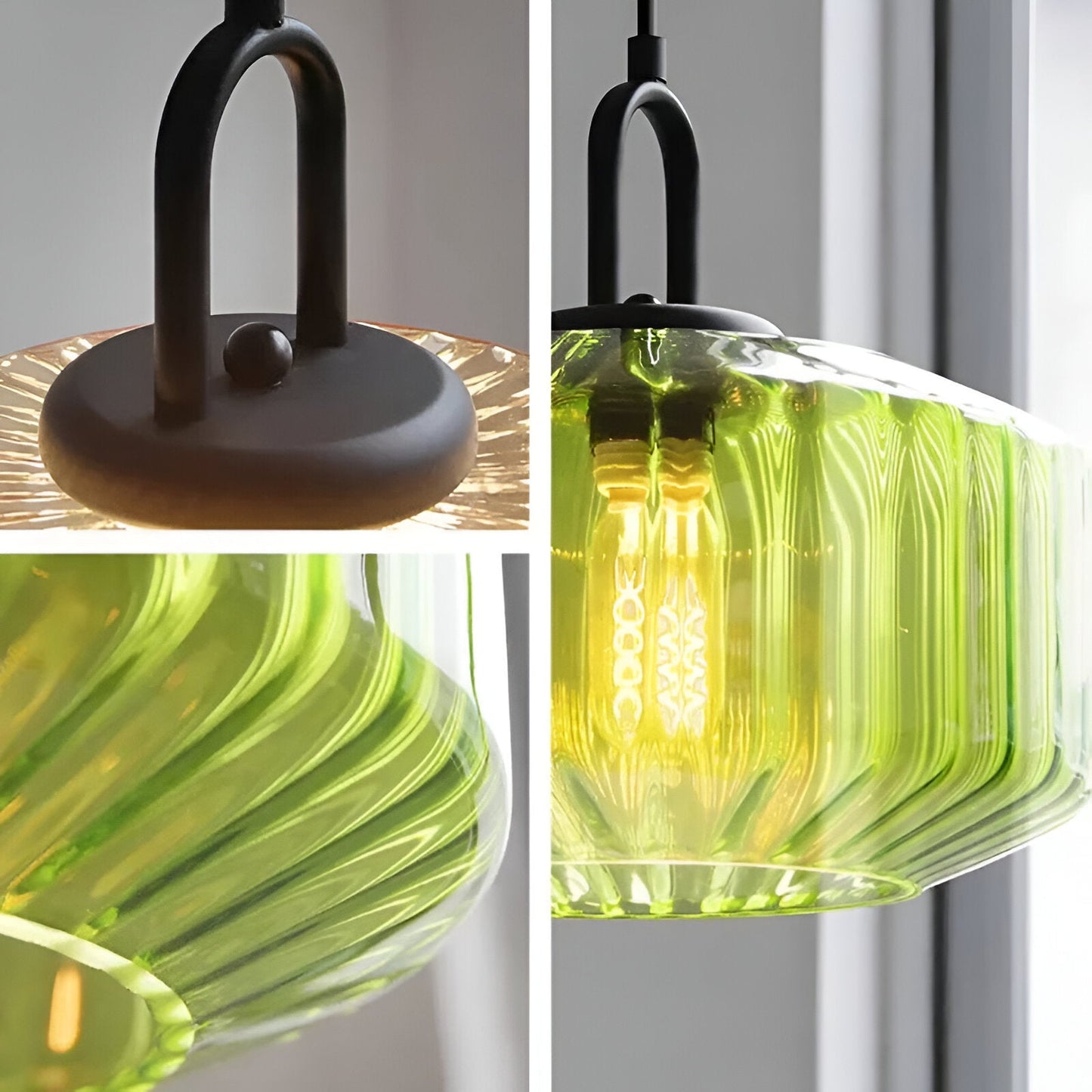 Retro Colored Glass Minimalist Pendant Light
