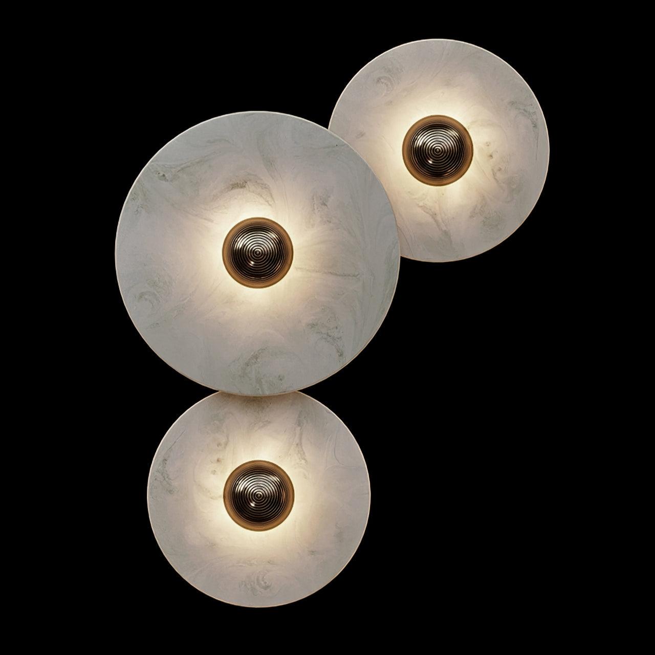 Nordic Alabaster Round LED Wall Light