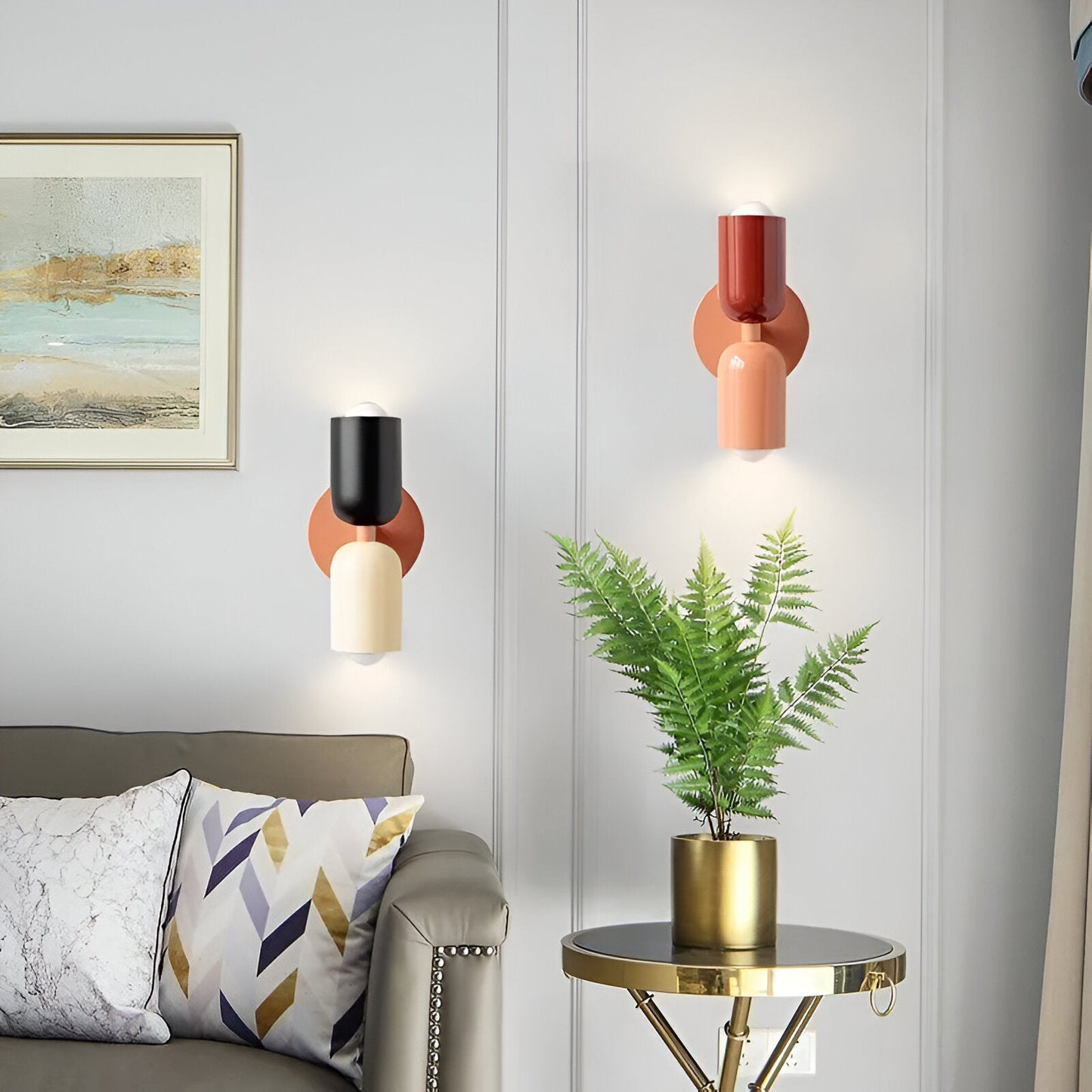 Nordic Colorful Double Head Iron Wall Light