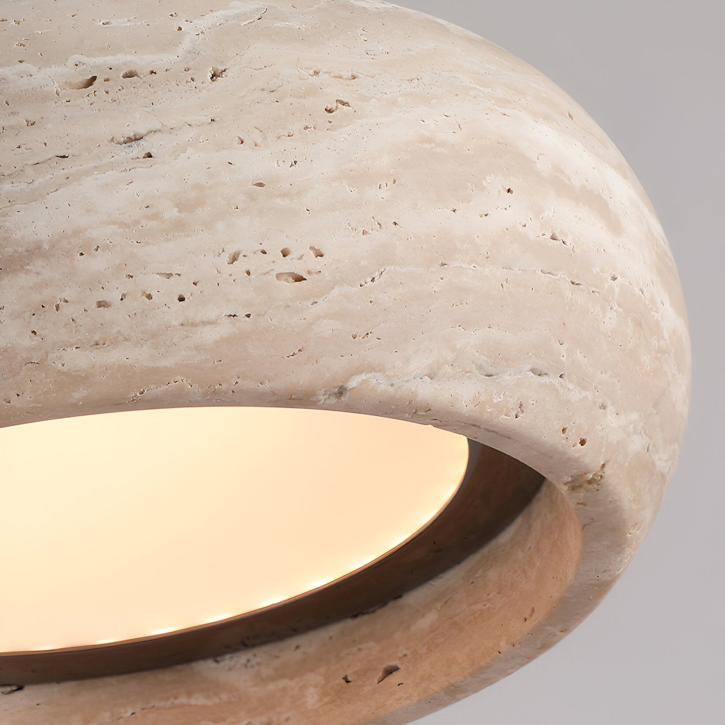 Wabi Sabi Style Travertine Stone Pendant Light