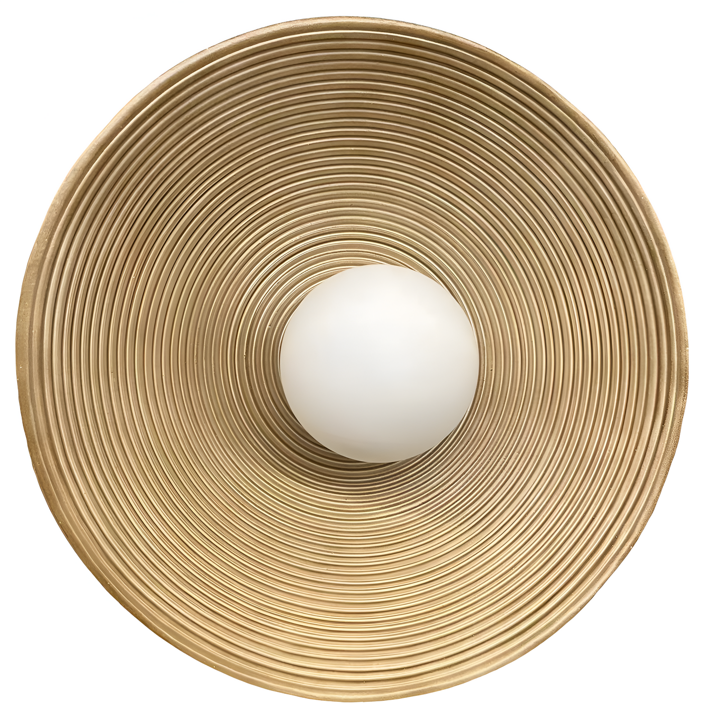 Retro Ceramic Style Resin Round Japandi LED Wall Light