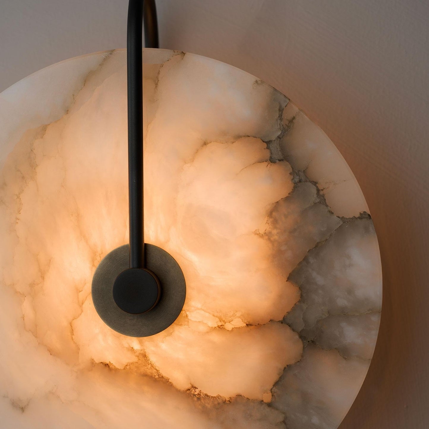 Moonshade Natural Marble Alabaster Minimalist Wall Light