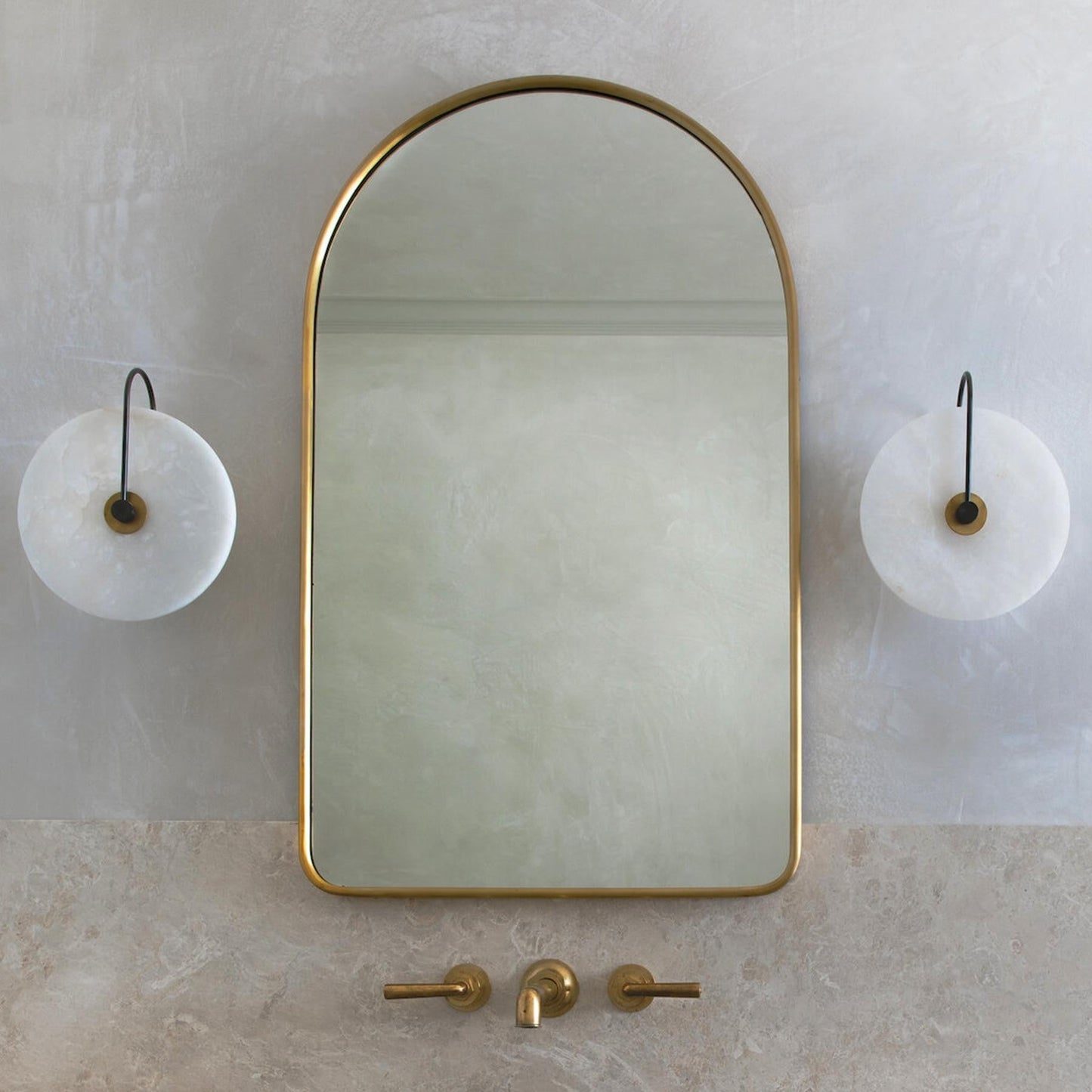 Moonshade Natural Marble Alabaster Minimalist Wall Light