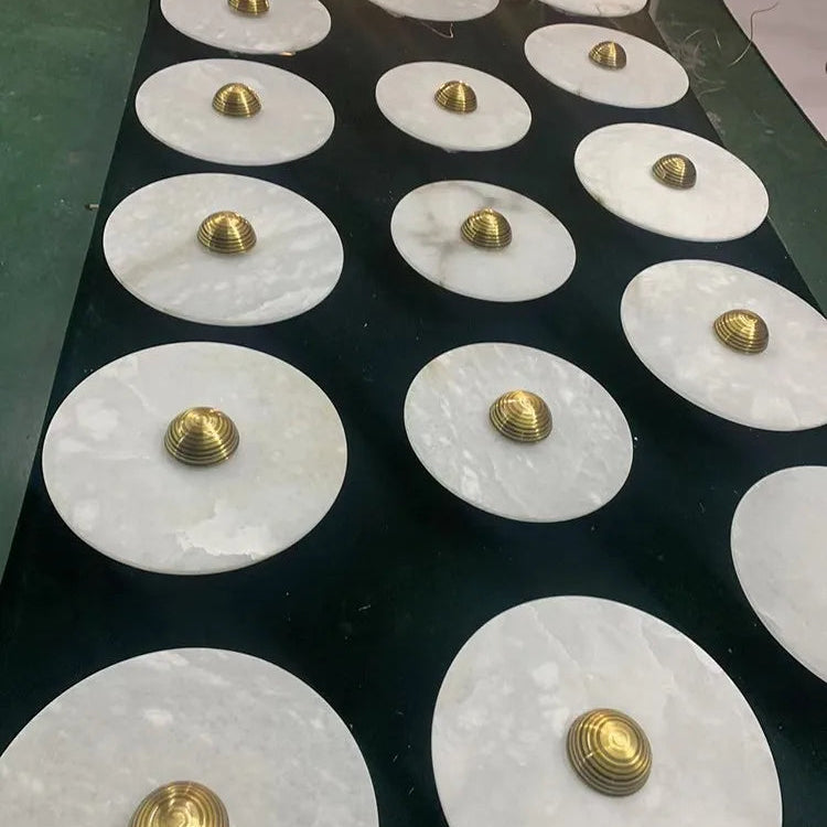Nordic Alabaster Round LED Wall Light