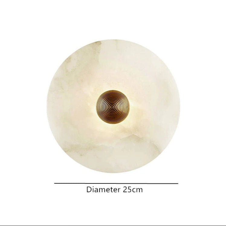 Nordic Alabaster Round LED Wall Light
