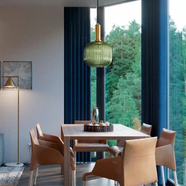 Nordic Colorful Glass Retro Pendant Light