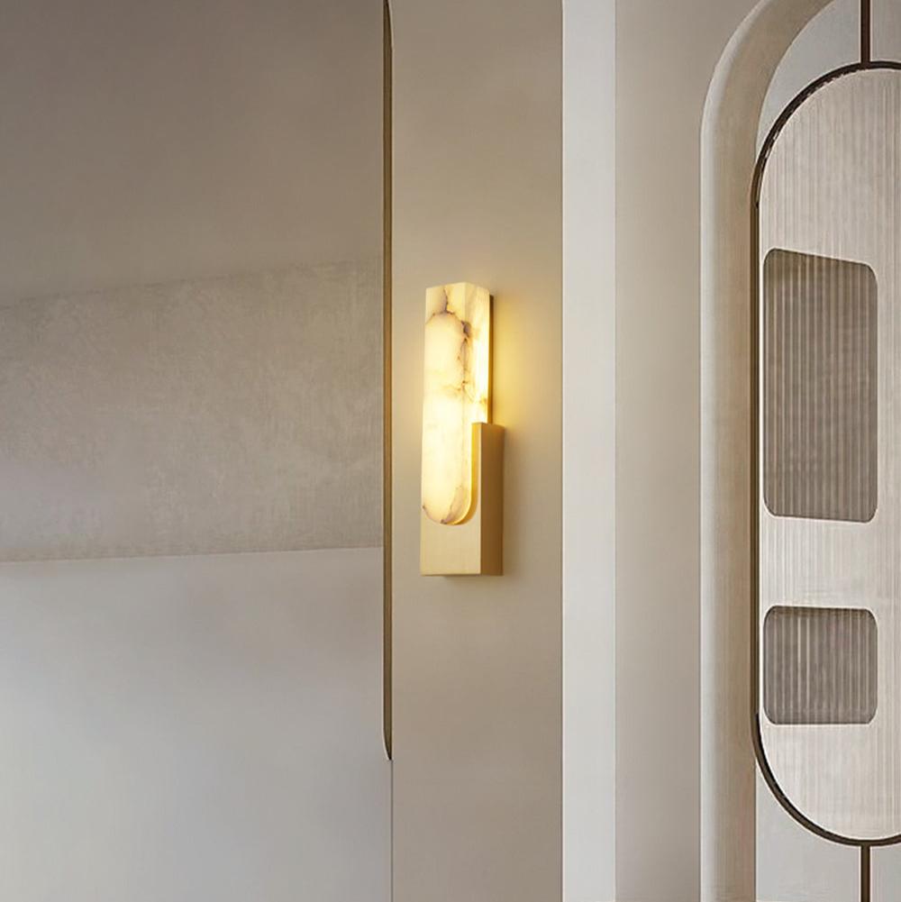Agatha Modern Artificial Alabaster Minimalist Wall Light
