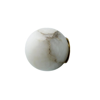 Alabaster Elegance Japandi Mini Orb Wall Lamp