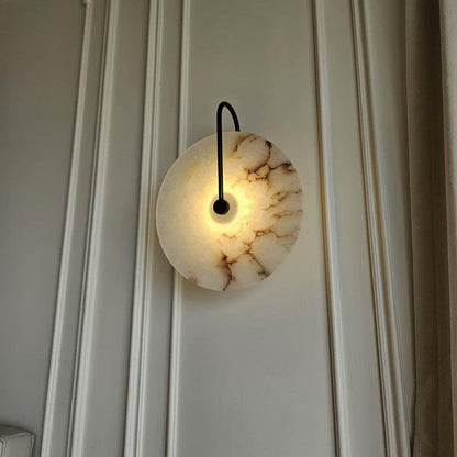 Moonshade Natural Marble Alabaster Minimalist Wall Light