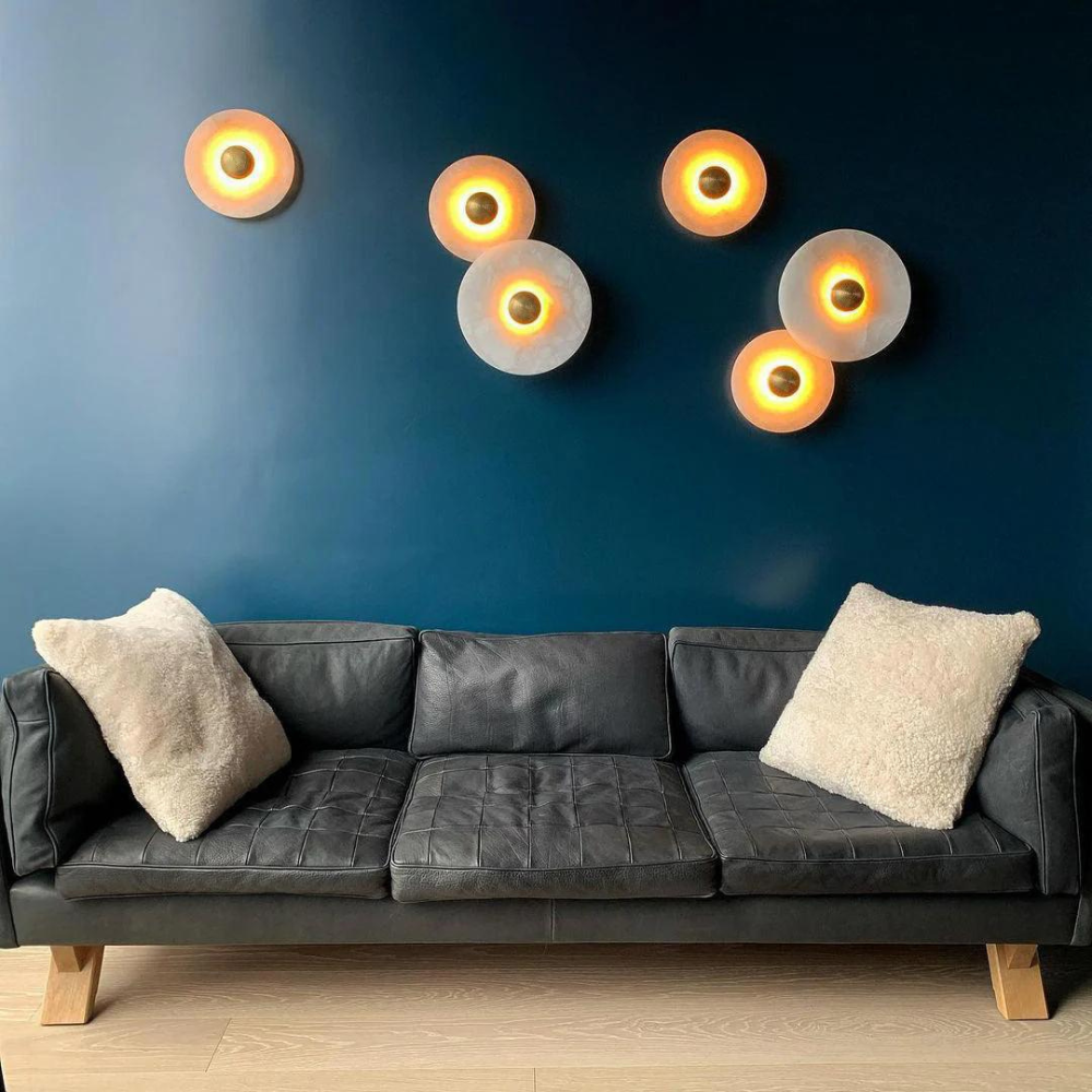 Nordic Alabaster Round LED Wall Light