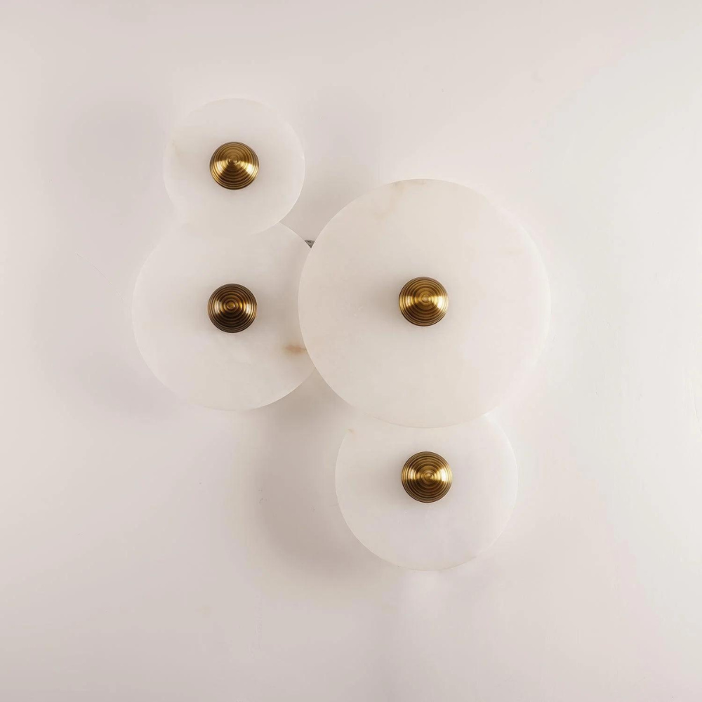 Nordic Alabaster Round LED Wall Light