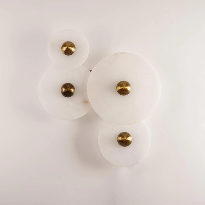 Nordic Alabaster Round LED Wall Light