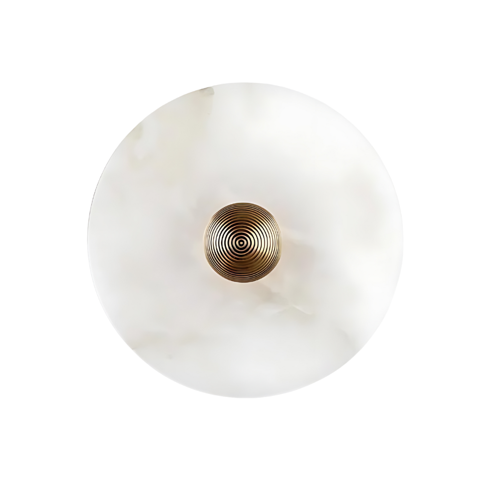 Nordic Alabaster Round LED Wall Light