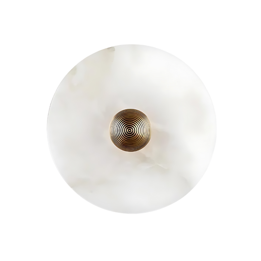 Nordic Alabaster Round LED Wall Light