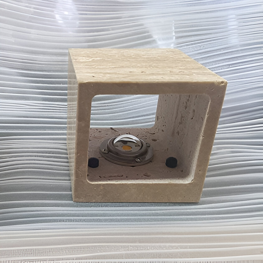 Travertine Stone Minimalist Outdoor LED Wall Light