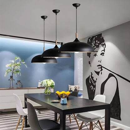 Nordic Style Wood Iron Art Pendant Light