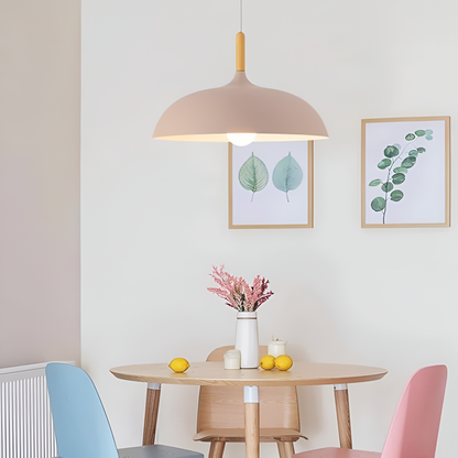 Nordic Style Wood Iron Art Pendant Light