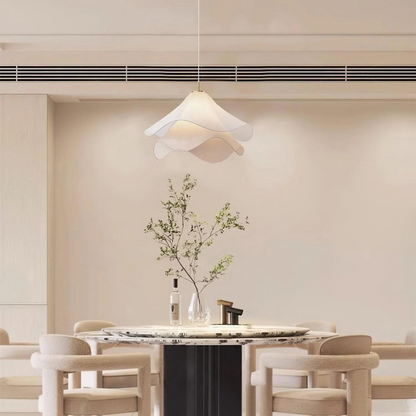 Radiance of Serenity Fabric Japandi Pendant Light