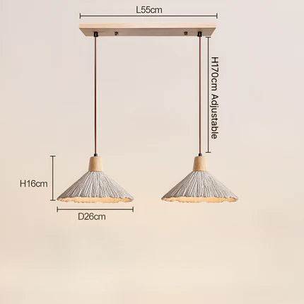 Cream Retro Wabi-Sabi LED Pendant Light