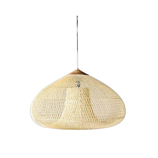 Elegant Handmade Rattan Japandi Pendant Light