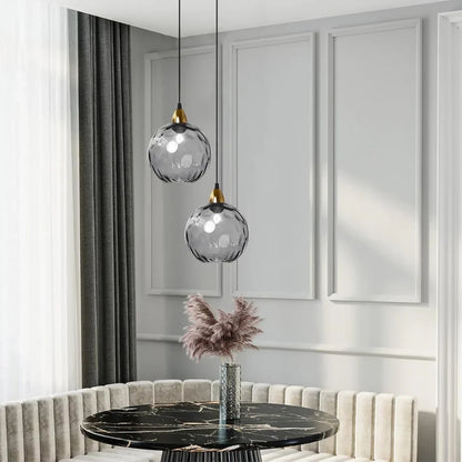 Modern LED Nordic Ceiling Glass Ball Pendant Light