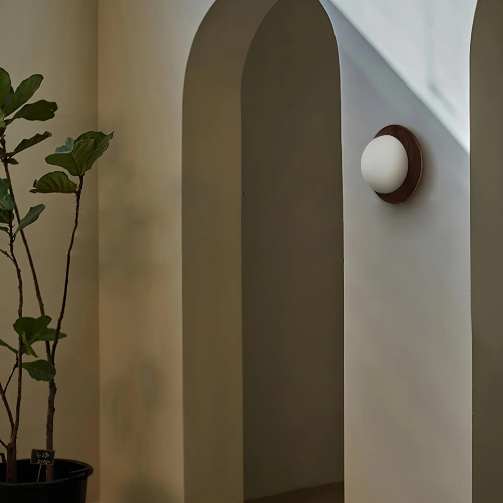 Nordic Minimalist Natural Wood LED Wall Light