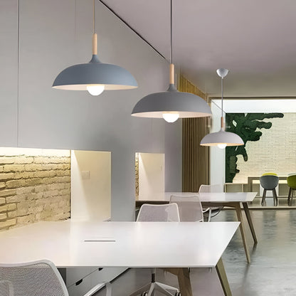 Nordic Style Wood Iron Art Pendant Light